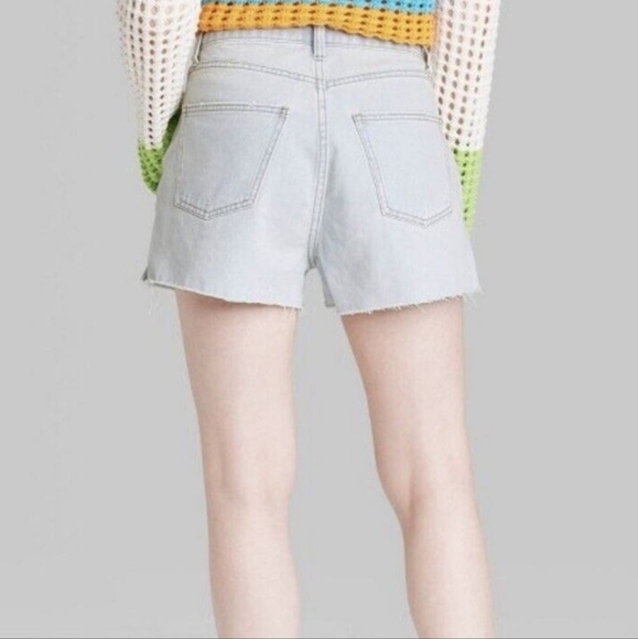 Wild Fable Women's Jeans Shorts Size 2 Blue High Rise Cut Off Light Wash Denim - Picture 3 of 14